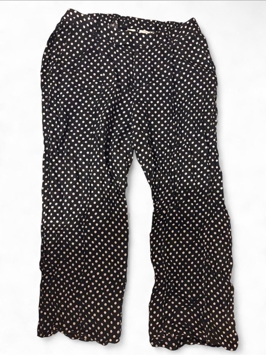 Comme des Garcons Pants - Comme des Garcons Silk Pleated Pants with Black and White Polka Dots
